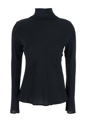 Semicouture high-neck bell-sleeve top - Black