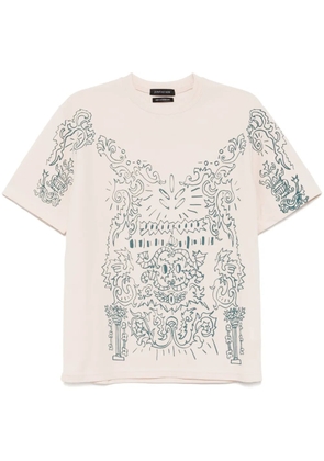 JUNTAE KIM graphic print t-shirt - Neutrals