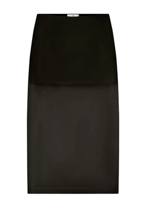 FRAME back-slit midi skirt - Black