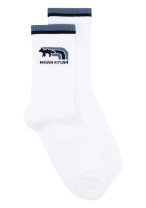 Maison Kitsuné Flash Fox socks - White