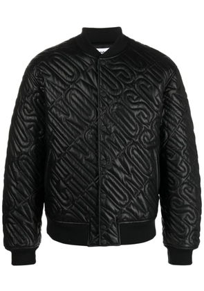 Moschino logo-embossed bomber jacket - Black