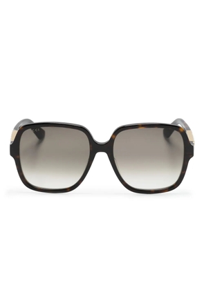 Gucci Eyewear oversize square-frame sunglasses - Brown