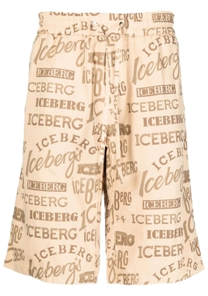 Iceberg logo-print deck shorts - Brown