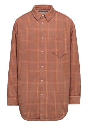 Maison Margiela checked cotton shirt - Orange