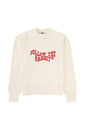 MSGM printed round-neck knitwear - Neutrals