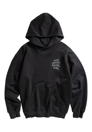 Anti Social Social Club logo-embroidered hoodie - Black