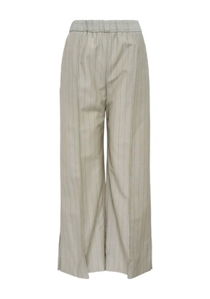 Jil Sander Pinstripe Trousers - Green