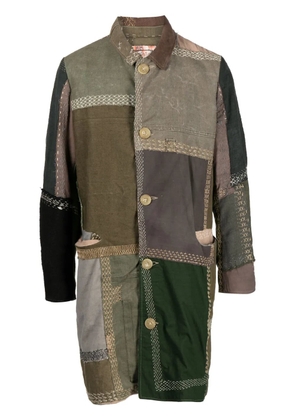 By Walid Cedric cotton single-breasted coat - Brown