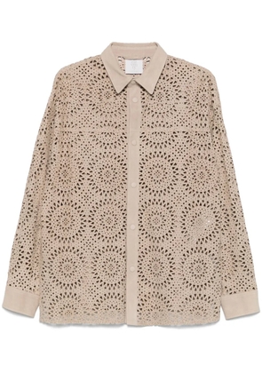 Eleventy cut-out shirt - Neutrals