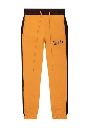 RHUDE knit side-stripe sweatpants - Yellow