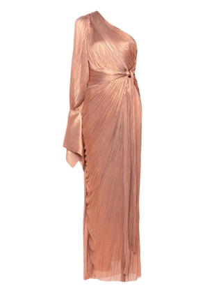 Maria Lucia Hohan Palmer one-shoulder silk dress - Orange