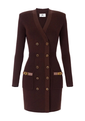 Elisabetta Franchi double-breasted mini dress - Brown