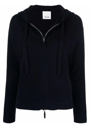 Allude zipped-up wool hoodie - Blue
