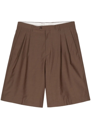 Lardini pleated tailored shorts - Brown