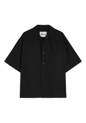 Jil Sander patch pocket cotton poplin shirt - Black