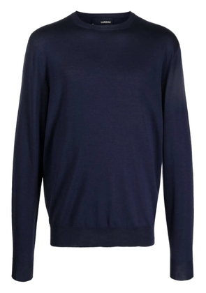Lardini plain wool-silk jumper - Blue