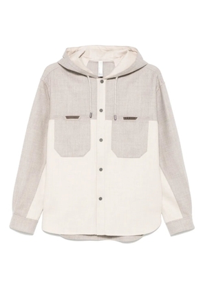 Sease hooded overshirt - Neutrals