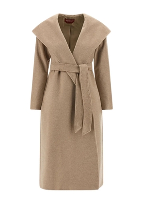 Max Mara hooded knotted coat - Neutrals