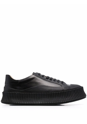 Jil Sander leather platform sneakers - Black