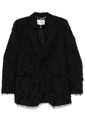 NISSA floral-jacquard blazer - Black