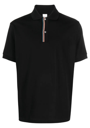 Paul Smith rainbow-stripe cotton polo shirt - Black
