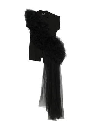 Alchemy ruffled tulle dress - Black