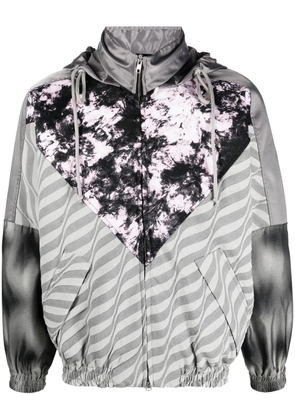 Song For The Mute graphic-print hooded jacket - Grey