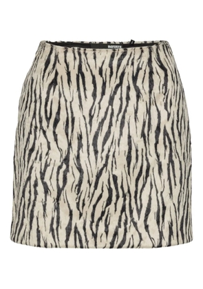 ROTATE BIRGER CHRISTENSEN zebra print skirt - Neutrals