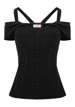 Murmur Candy shoulder straps buttoned top - Black