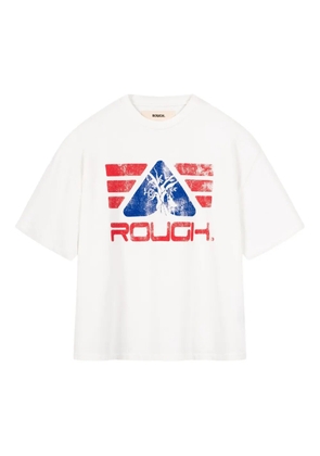 ROUGH. logo-print T-shirt - White