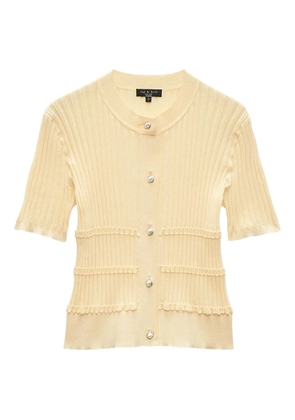 rag & bone Stacey ribbed-knit cardigan - Yellow