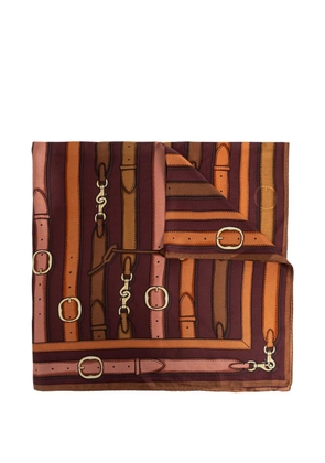 Coach belt-motif scarf - Brown