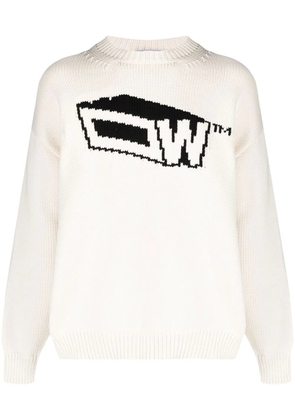 Off-White Graffiti Zine intarsia-logo knitted jumper