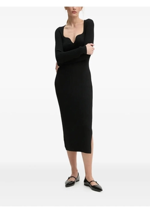 FROM FUTURE long-sleeve midi dress - Black