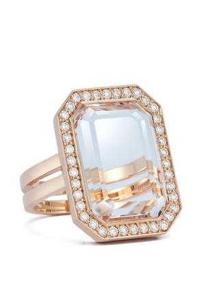Walters Faith rock crystal and diamond Ring - Pink