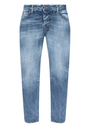 DSQUARED2 logo-patch cotton jeans - Blue