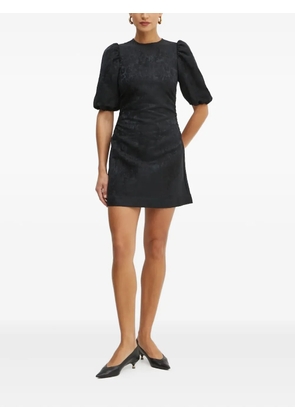 IVY OAK puff-sleeve brocade dress - Black