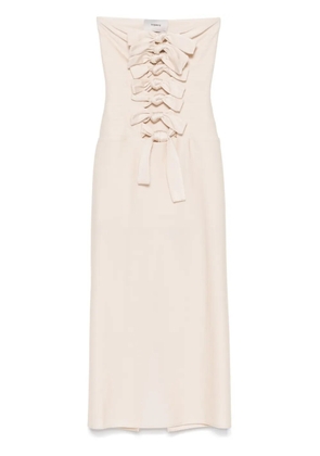 Coperni jersey knot-detail midi dress - Neutrals
