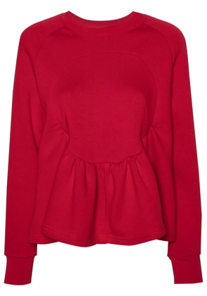Ioana Ciolacu Calypso ruched-detail sweatshirt - Red