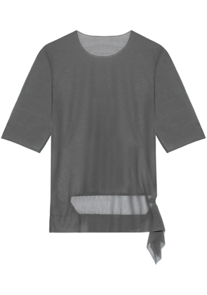 Yohji Yamamoto semi-sheer T-shirt - Grey