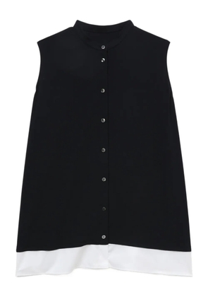 Enföld button-front sleeveless shirt - Blue