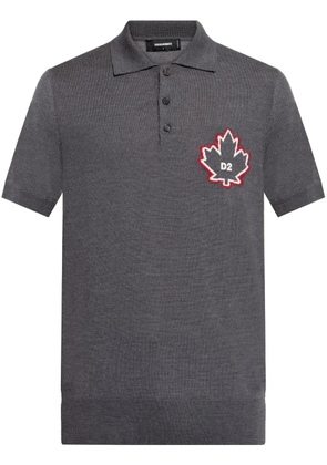 DSQUARED2 logo-jacquard polo shirt - Grey