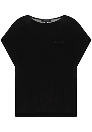 Balmain logo-embroidered t-shirt - Black