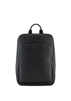 Armani Exchange logo-plaque backpack - Black