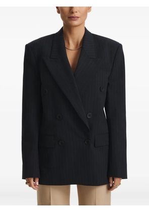 CuAnna BETTY pinstripe-pattern double-breasted blazer - Blue