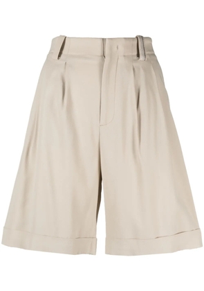 Lorena Antoniazzi high-waist pleated shorts - Neutrals