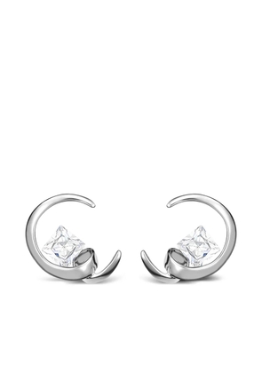 OBSIDIAN arc earrings - Silver