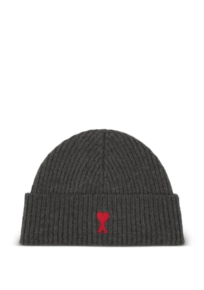 AMI Paris Ami De Coeur wool beanie - Grey