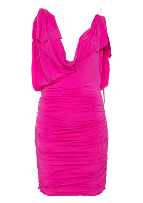 The Attico draped mini dress - Pink
