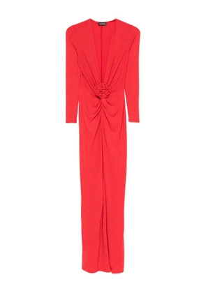 ROSERRY Mallorca rose-embellished maxi dress - Red